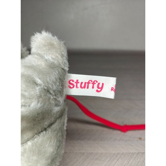 Vintage Russ Berrie Mouse Stuffy Gray Plush Toy Big Red Ears 1977 - Picture 2 of 8